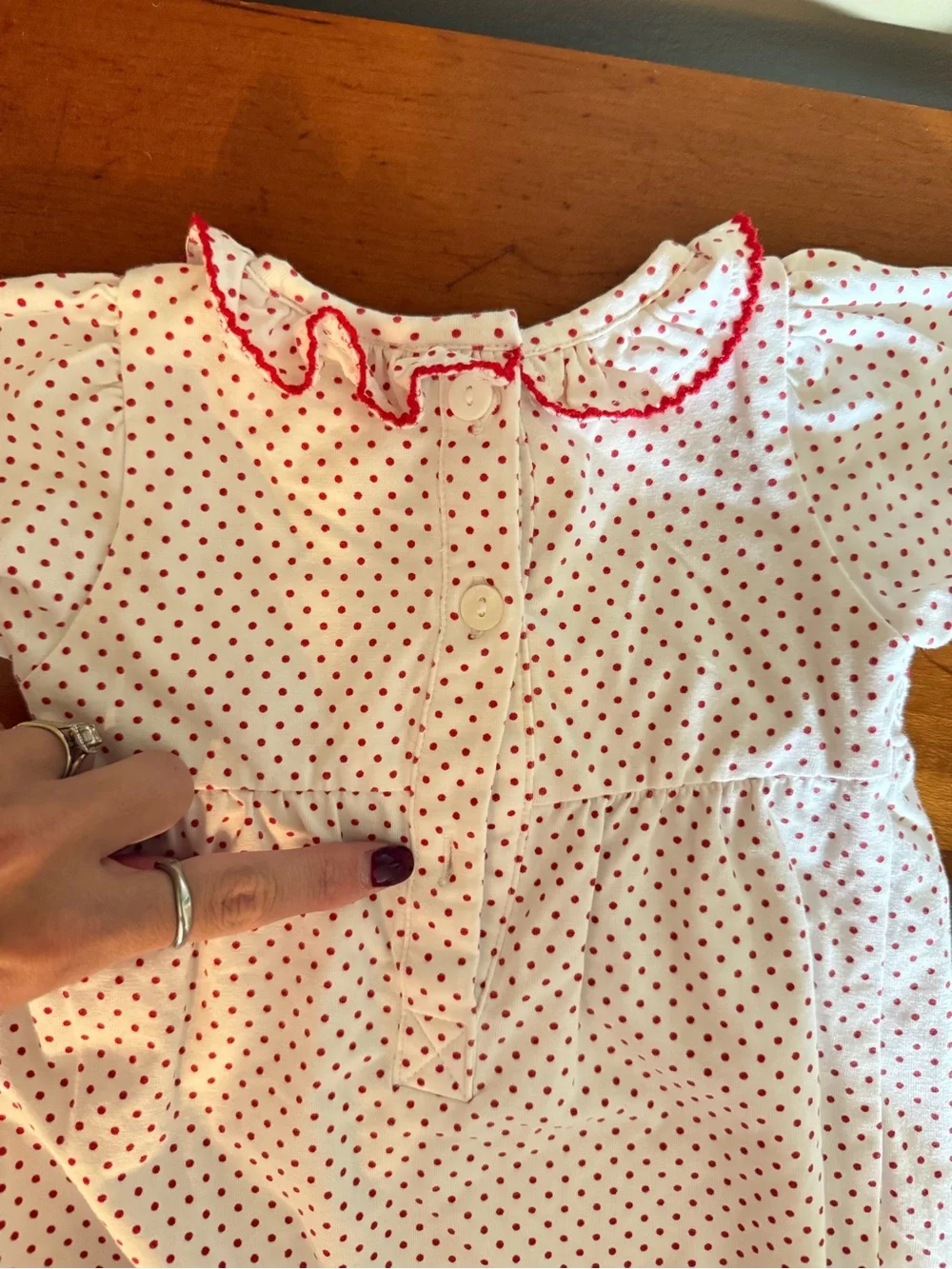 Newborn Smockingbird Christmas gown